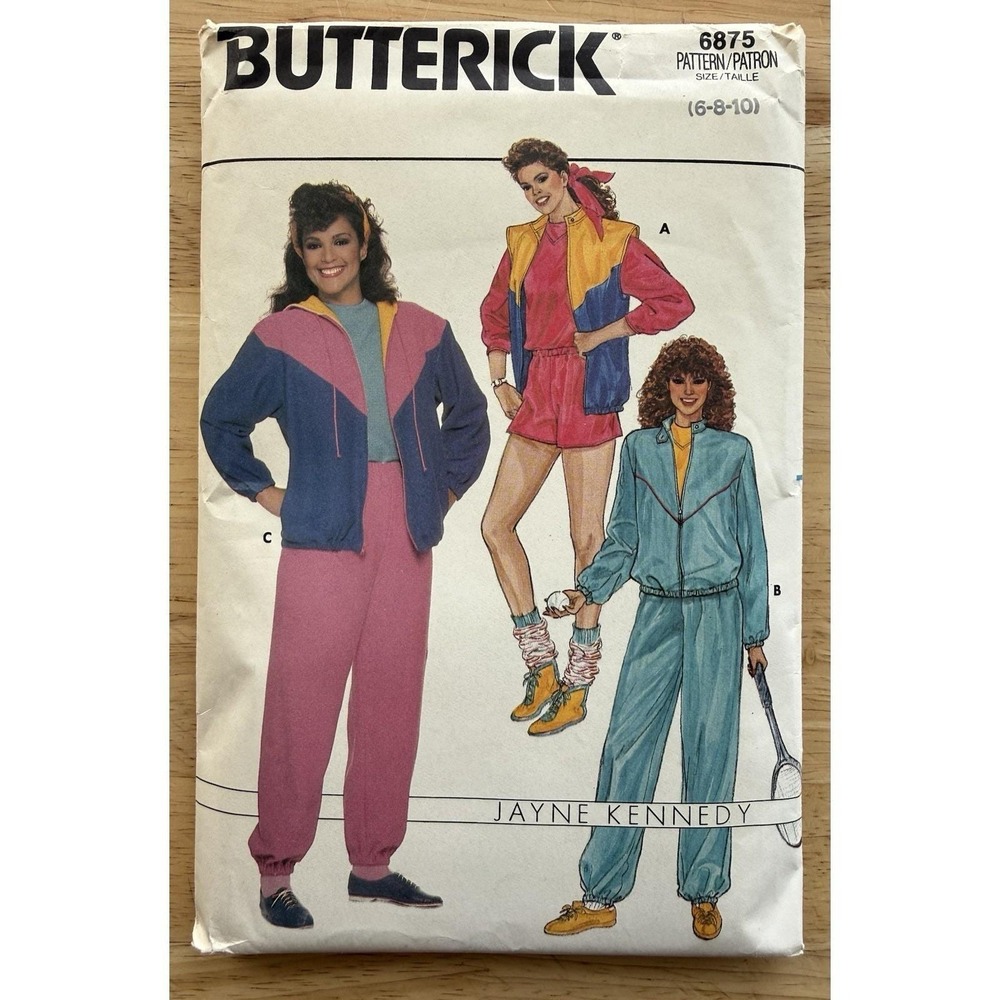 BUTTERICK Jayne Kennedy Pattern 6875 Misses' Jacket Vest Shorts Pants Size 6-10